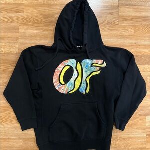 Odd Future Black Hoodie with Multicolor Logo - Large